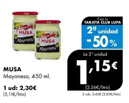 Supermercados Lupa MUSA Mayonesa oferta