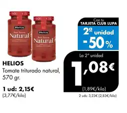 Supermercados Lupa HELIOS Tomate triturado natural oferta