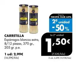 Supermercados Lupa CARRETILLA Espárragos blancos extra oferta