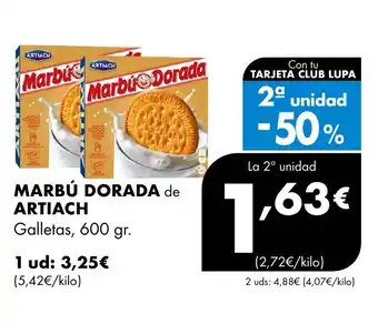 Supermercados Lupa MARBÚ DORADA de ARTIACH Galletas oferta