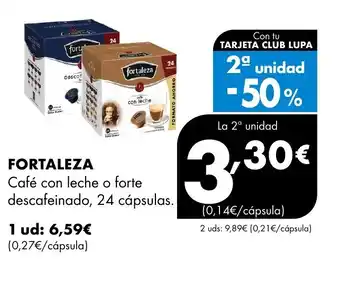 Supermercados Lupa FORTALEZA Café con leche o forte descafeinado oferta