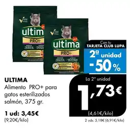 Supermercados Lupa ULTIMA Alimento PRO+ para gatos esterilizados oferta