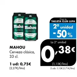 Supermercados Lupa MAHOU Cerveza clásica oferta