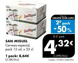 Supermercados Lupa SAN MIGUEL Cerveza especial oferta