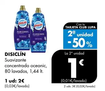 Supermercados Lupa DISICLÍN Suavizante concentrado oceanic, 80 lavados oferta