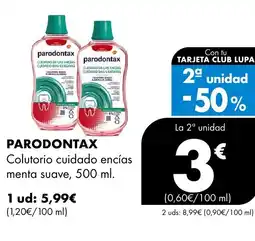 Supermercados Lupa PARODONTAX Colutorio cuidado encías oferta