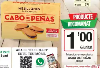 SPAR Fragadis CABO DE PEÑAS Musclos en escabetx oferta