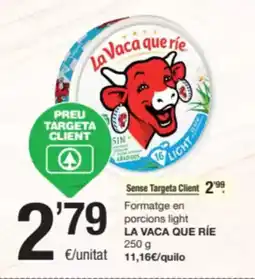 SPAR Fragadis LA VACA QUE RIE Formatge en porcions light oferta