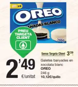 SPAR Fragadis OREO Galetes banyades en xocolata blanc oferta