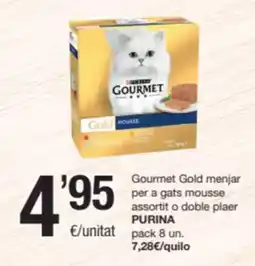 SPAR Fragadis PURINA Gourmet Gold menjar per a gats mousse assortit o doble plaer oferta