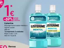 Pepco LISTERINE enjuage bucal sabor menta o mental suave oferta
