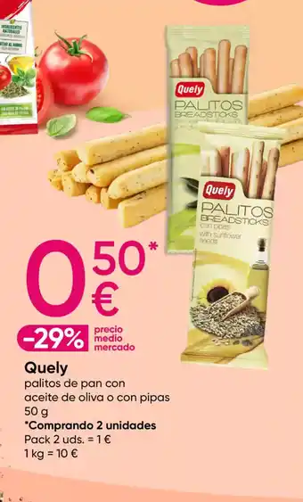 Pepco QUELY palitos de pan con aceite de oliva o con pipas oferta