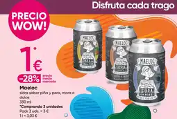 Pepco MAELOC sidra sabor piña y pera, mora o dulce oferta