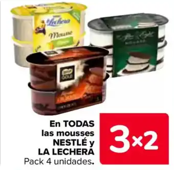 Carrefour En todas las mousses nestlé y la lechera oferta