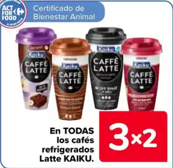 Carrefour KAIKU En todas los cafés refrigerados latte oferta