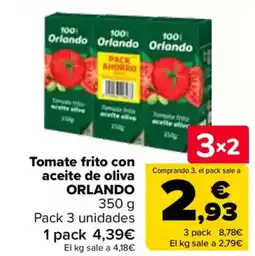 Carrefour ORLANDO Tomate frito con aceite de oliva oferta