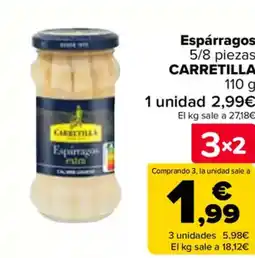 Carrefour CARRETILLA Espárragos 5/8 piezas oferta