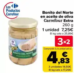 Carrefour Bonito del Norte en aceite de oliva Carrefour Extra oferta