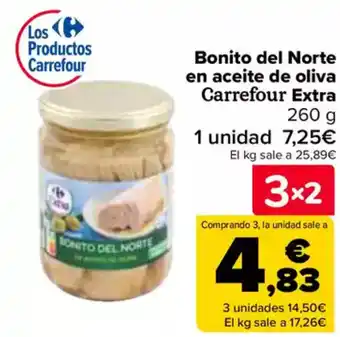 Carrefour Bonito del Norte en aceite de oliva Carrefour Extra oferta