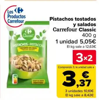 Carrefour Pistachos tostados y salados Carrefour Classic oferta