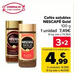 Carrefour NESCAFÉ  Cafés solubles gold oferta