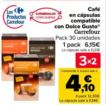 Carrefour Café en cápsulas compatible con Dolce Gusto® Carrefour oferta