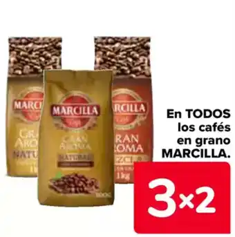 Carrefour MARCILLA En todos los cafés en grano oferta