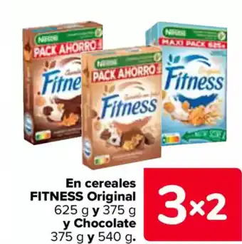 Carrefour FITNESS En cereales Original y chocolate oferta