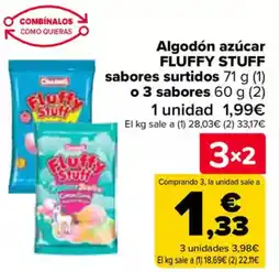 Carrefour FLUFFY STUFF Algodón azúcar sabores surtidos 71 g (1) o 3 sabores oferta