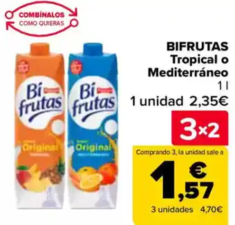 Carrefour BIFRUTAS Tropical o Mediterráneo oferta