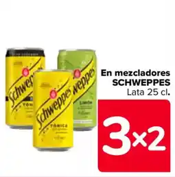 Carrefour SCHWEPPES En mezcladores oferta