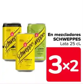 Carrefour SCHWEPPES En mezcladores oferta