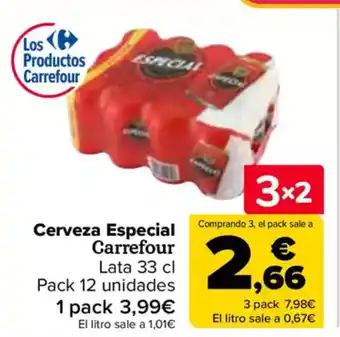 Carrefour Cerveza Especial Carrefour oferta