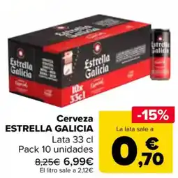 Carrefour ESTRELLA GALICIA Cerveza oferta