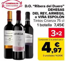 Carrefour DEHESAS ARMEGIL o VIÑA ESPOLÓN D.O. "Ribera del Duero" oferta