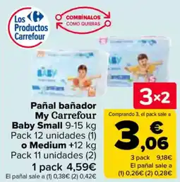 Carrefour Pañal bañador My Carrefour Baby Small medium oferta