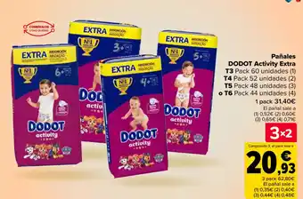 Carrefour DODOT Pañales Activity extra oferta