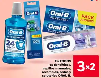 Carrefour ORAL-B En todos los dentifricos, cepillos manuales, recambios, sedas y colutorios oferta