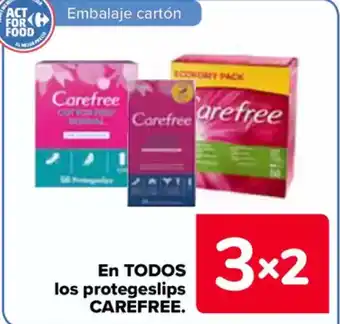 Carrefour CAREFREE En todos los protegeslips oferta