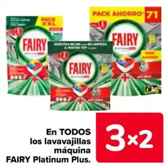 Carrefour FAIRY En todos los lavavajillas máquina platinum plus oferta
