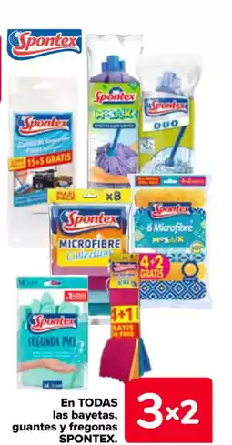 Carrefour SPONTEX En todas las bayetas, guantes y fregonas oferta