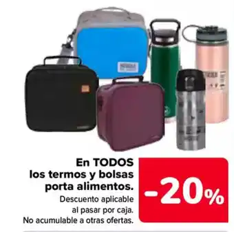 Carrefour En todos los termos y bolsas porta alimentos. oferta