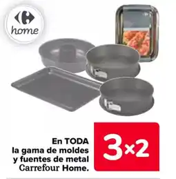 Carrefour La gama de moldes y fuentes de metal carrefour home. oferta