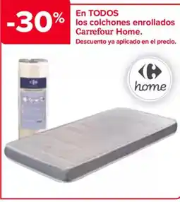 Carrefour En todos los colchones enrollados carrefour home. oferta