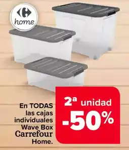 Carrefour En todas las cajas individuales wave box carrefour home oferta