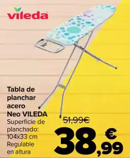 Carrefour VILEDA Tabla de planchar acero Neo oferta