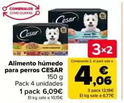 Carrefour CESAR Alimento húmedo para perros oferta