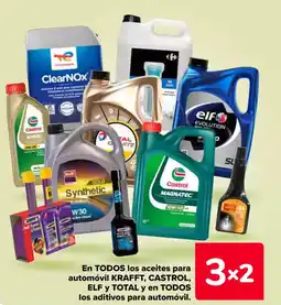 Carrefour En todos los aceites para automóvil krafft, castrol, elf y total y en todos los aditivos para automóvil. oferta