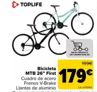 Carrefour TOPLIFE Bicicleta MTB 26" First oferta