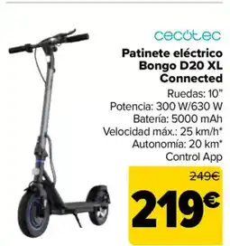 Carrefour Patinete eléctrico Bongo D20 XL Connected oferta